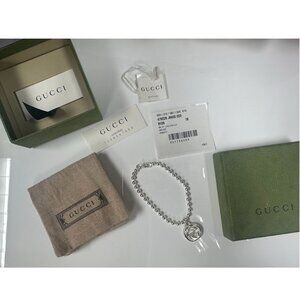 Gucci Sterling Silver Interlocking G Boule Bracelet NWT!!